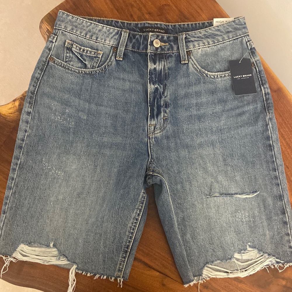 Lucky Brand High Rise Bermuda Shorts NWT